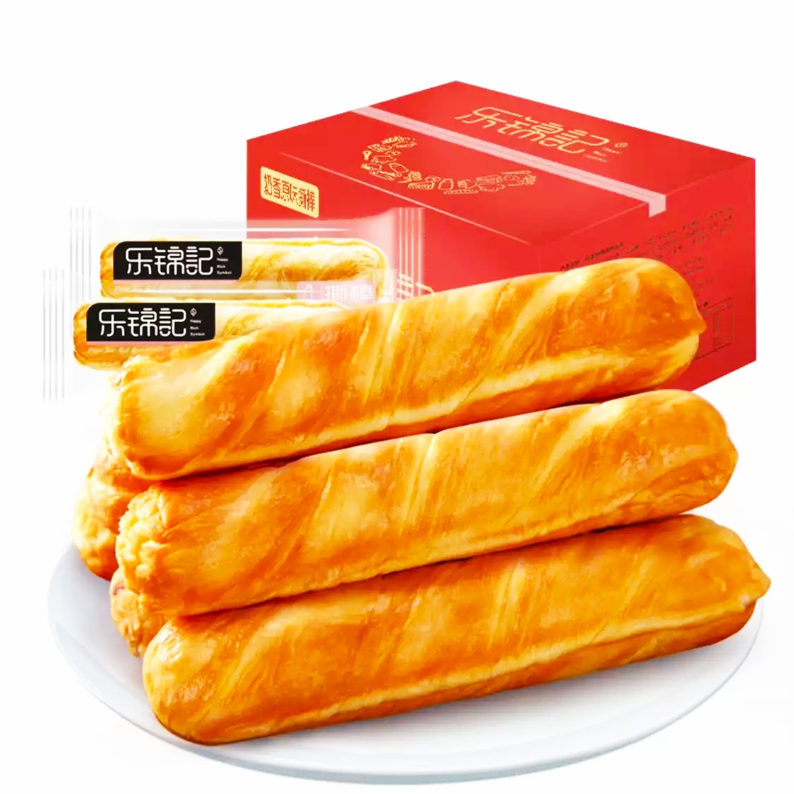 乐锦记手撕面包棒奶香原味750g2件