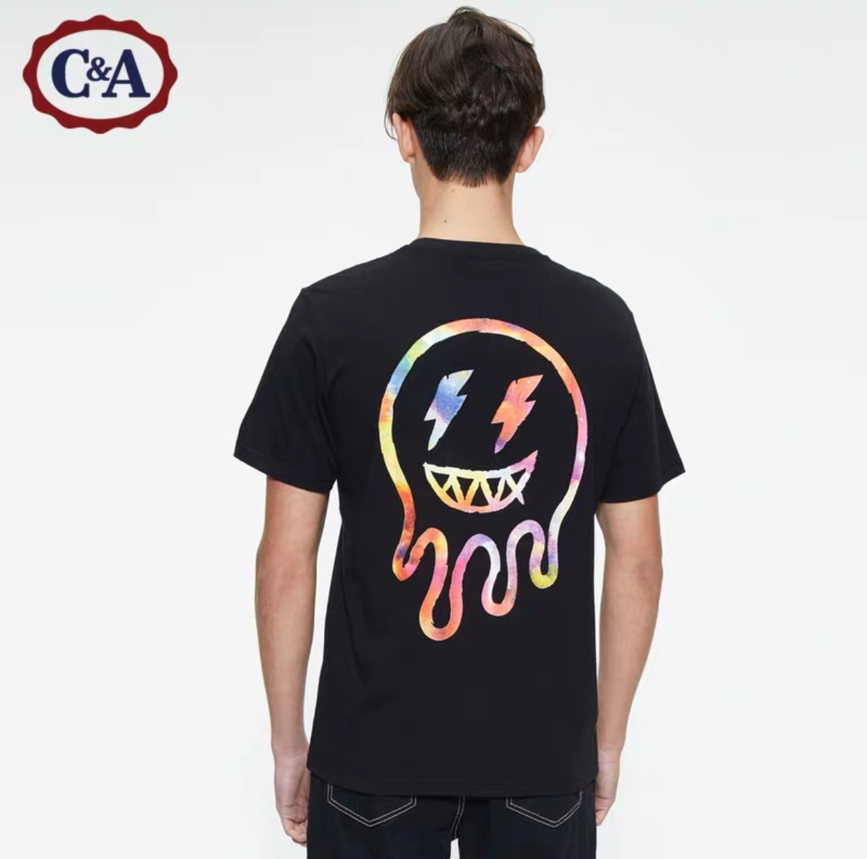 ca男装ins风印花短袖t恤