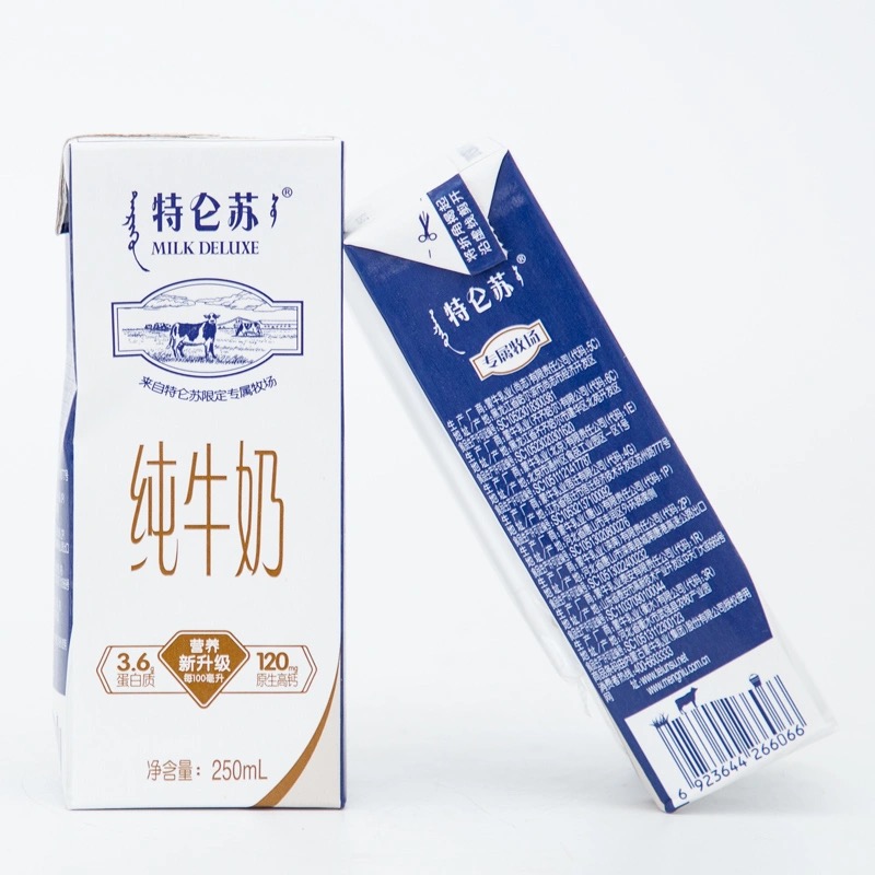 纯牛奶,特仑苏经典系列,更懂自然,更好有机,开启更好有机生活,包装