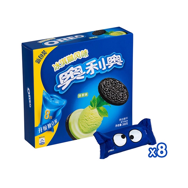 奥利奥oreo夹心饼干零食冰淇淋抹茶味388g