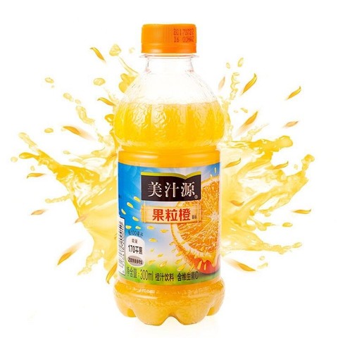 美汁源minutemaid果粒橙橙汁300ml6瓶