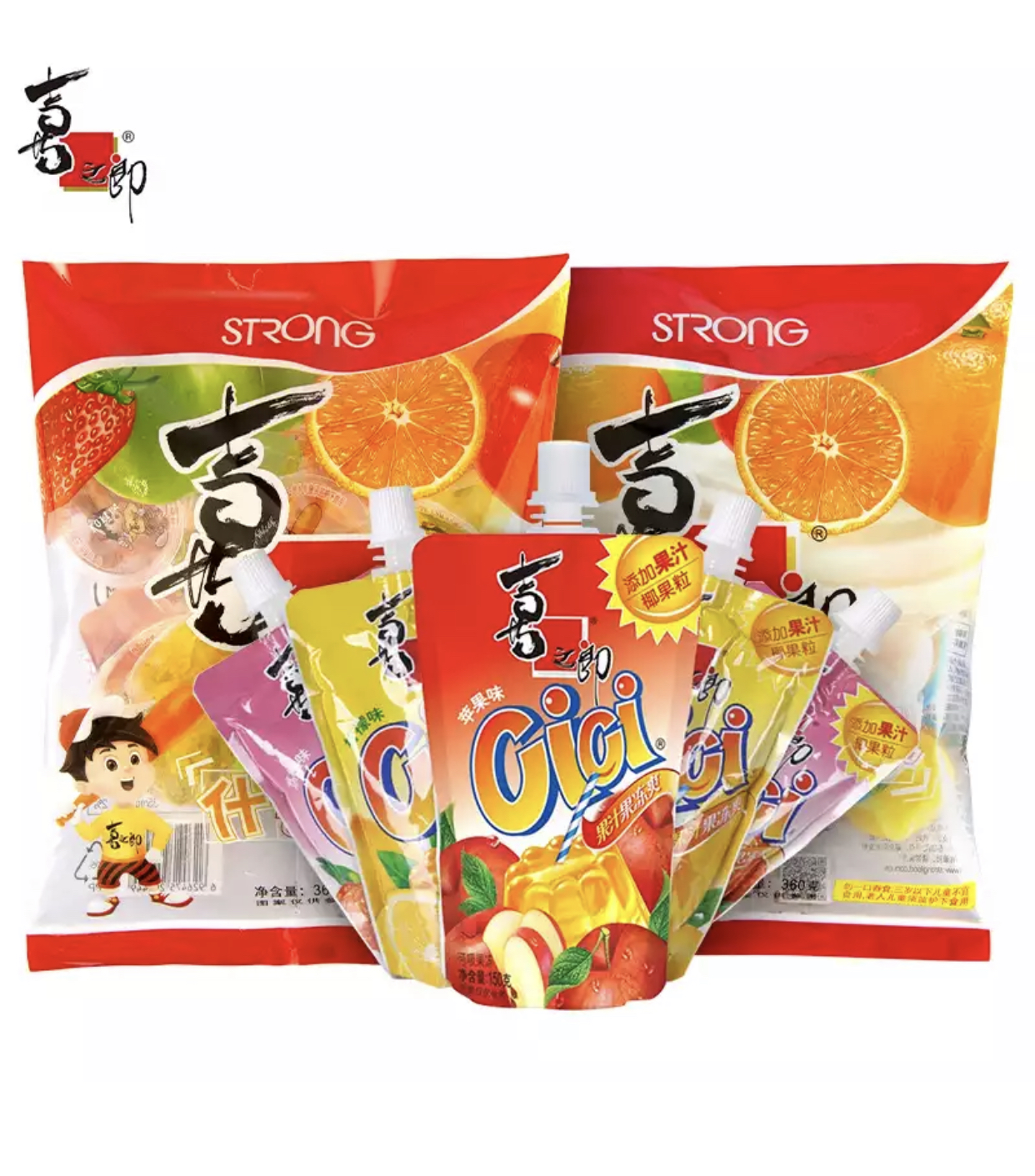 京东极速版喜之郎乳酸什锦果冻布丁360g2袋150g5支cc