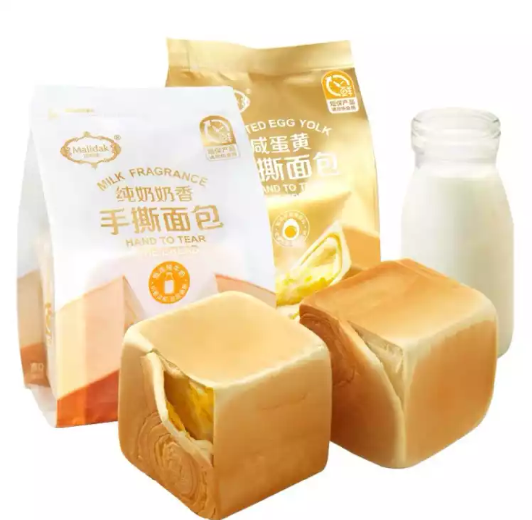 京东极速版玛呖德咸蛋黄手撕面包400g
