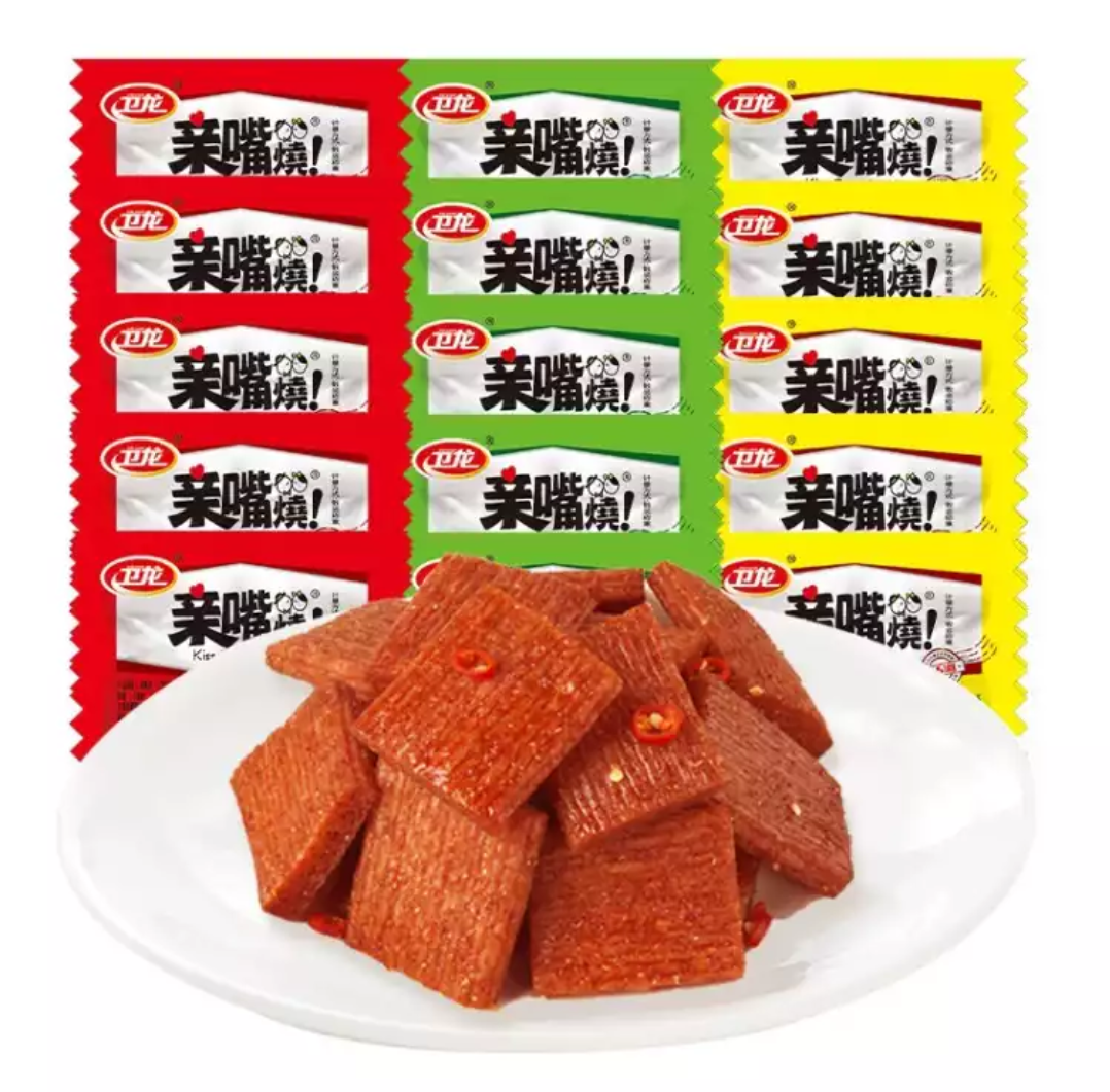 卫龙亲嘴烧辣条川香风味100片独立小包装