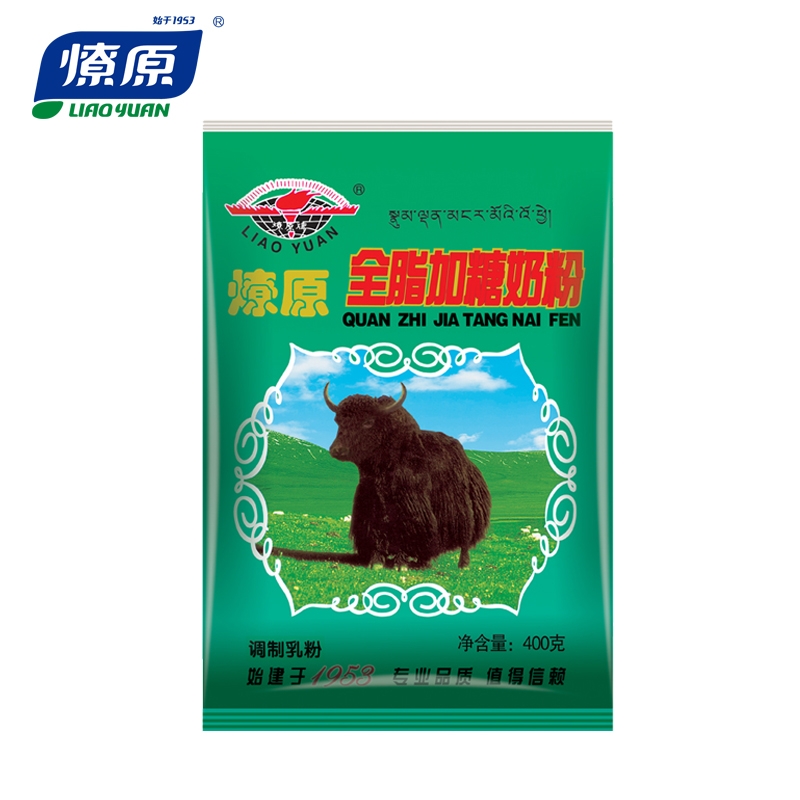 燎原 全脂加糖牦牛奶粉 牛奶粉400g袋装