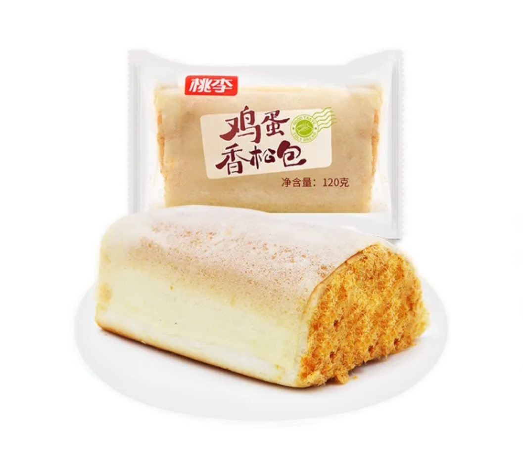 桃李鸡蛋香松包120g5包