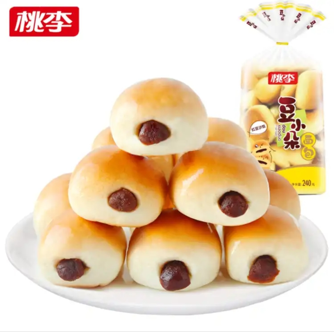 桃李面包 红豆沙馅豆小朵面包 240g*2袋