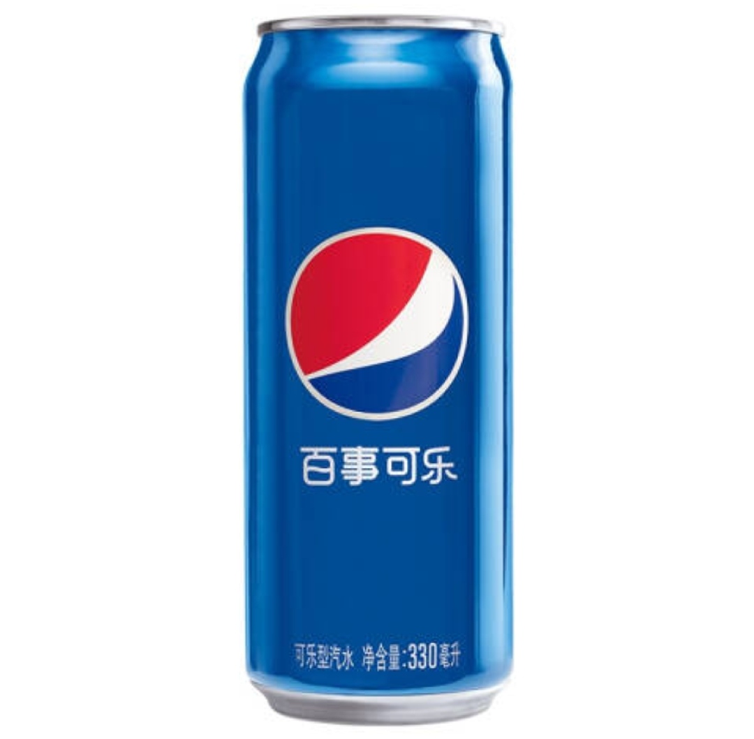 百事可乐 碳酸汽水饮料330ml*24听 细长罐