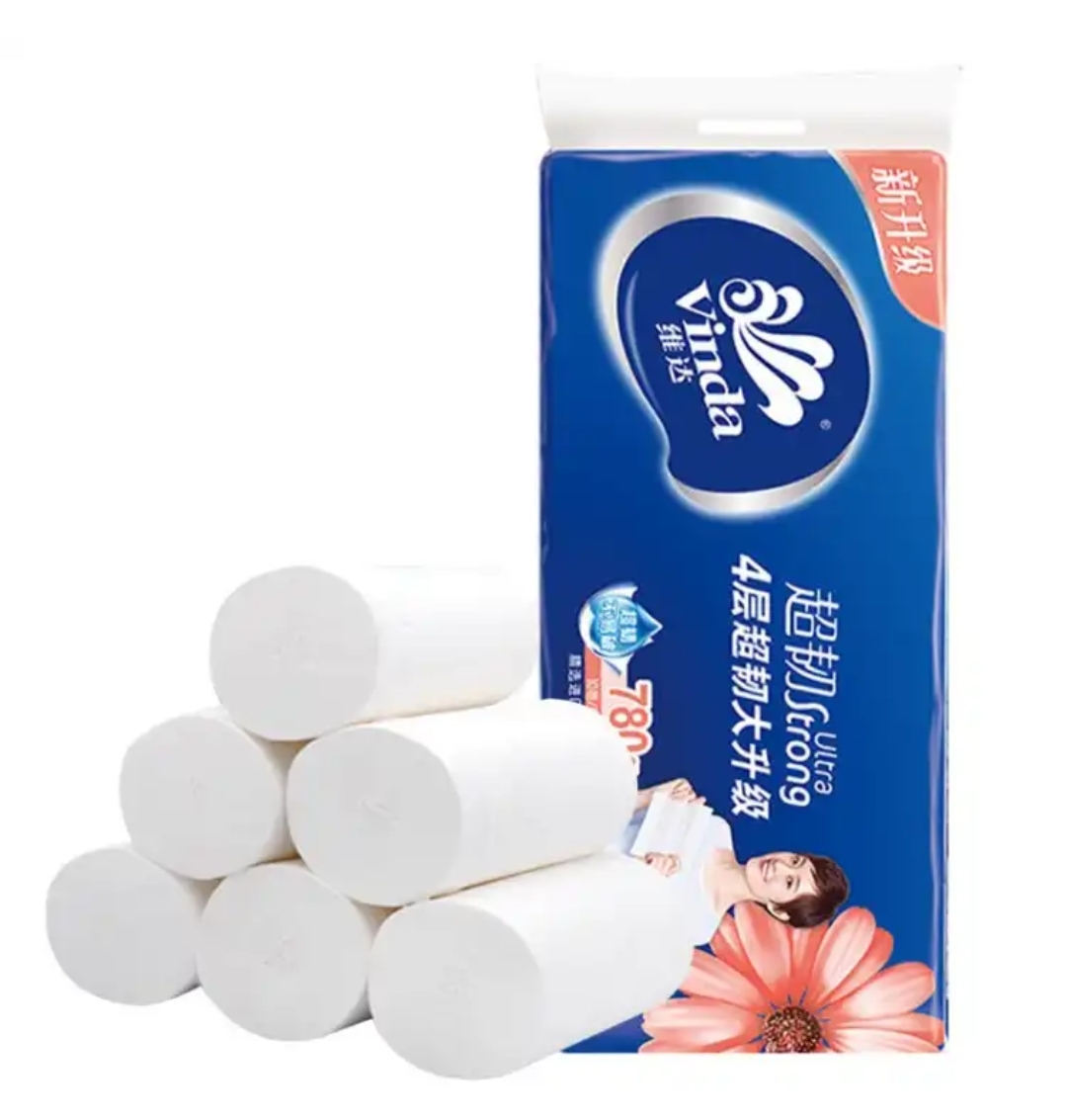 京东极速版:维达(vinda)超韧系列 无芯卷纸 四层加厚10卷装780克