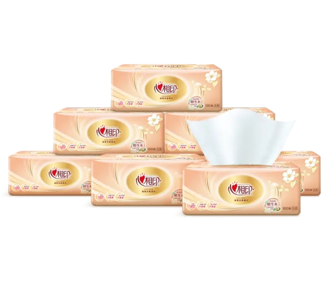 京东极速版:心相印 经典系列抽纸3层100抽 5包