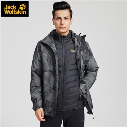 双11预售:jack wolfskin 狼爪 5118596 冲锋衣男 鹅绒羽绒内胆三合一