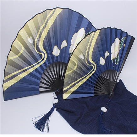 宣工尚品原神周边神里绫华cos扇子印花双面绢布折扇中国风游戏动漫展