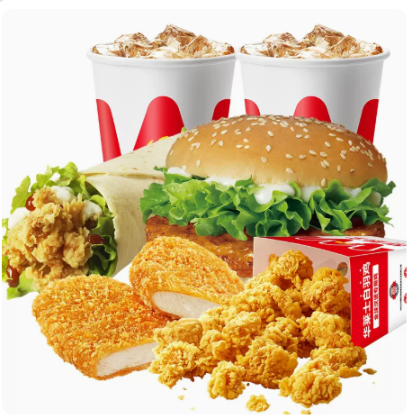 华莱士牛气冲天堡超值双人餐a单次电子券兑换券优惠券