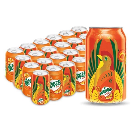 88vipmirinara美年达橙味汽水330ml24罐3件