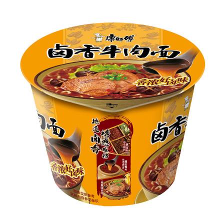 限地区:康师傅 开心桶卤香牛肉面12桶 整箱装