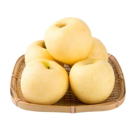 京东plus会员:山村福润 山东烟台 黄元帅苹果 75mm-80mm 1斤装 *5件