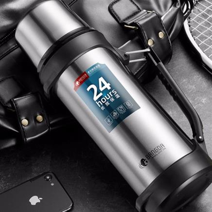 邦达大容量保温杯曜石黑1200ml