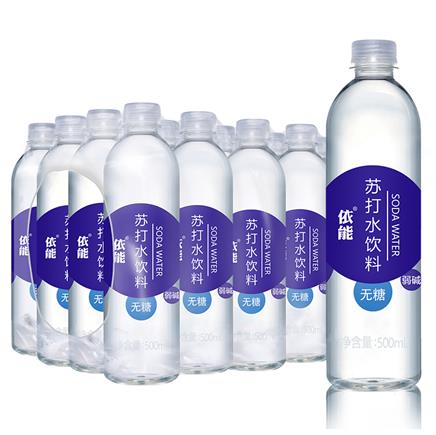依能 加锌无糖无汽弱碱 苏打水饮料 500ml*24瓶*4件