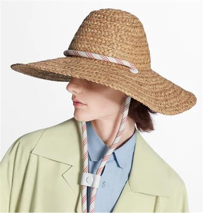 lv路易威登gardening100稻草帽子