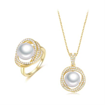 闭眼买周大生s925埃及遗珠系列珍珠项链戒指