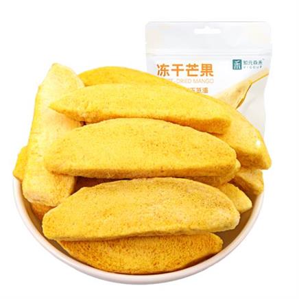知元森禾冻干芒果干酥脆脱水果干25g3袋