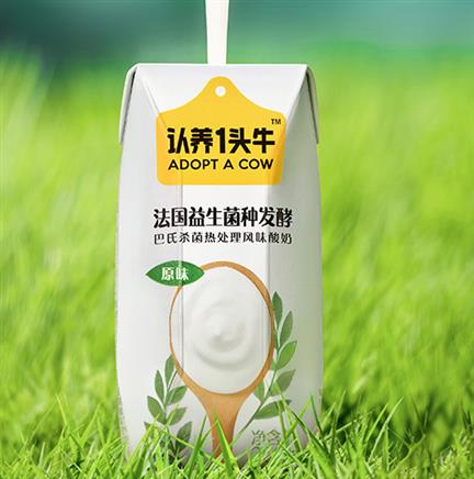 认养一头牛儿童酸奶常温原味200g12盒2箱