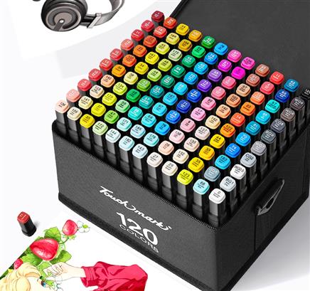 touch mark 双头油性马克笔 24色 12.8元