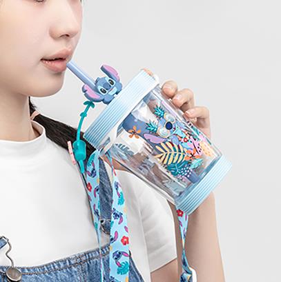 miniso名创优品星际宝贝史迪仔吸管杯水杯